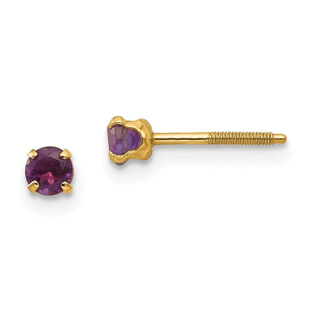 Lovely Rita's Earrings 14k Yellow Gold Madi K Amethyst Earrings