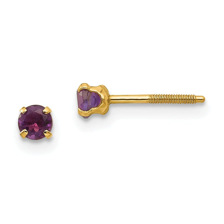 Lovely Rita's Earrings 14k Yellow Gold Madi K Amethyst Earrings