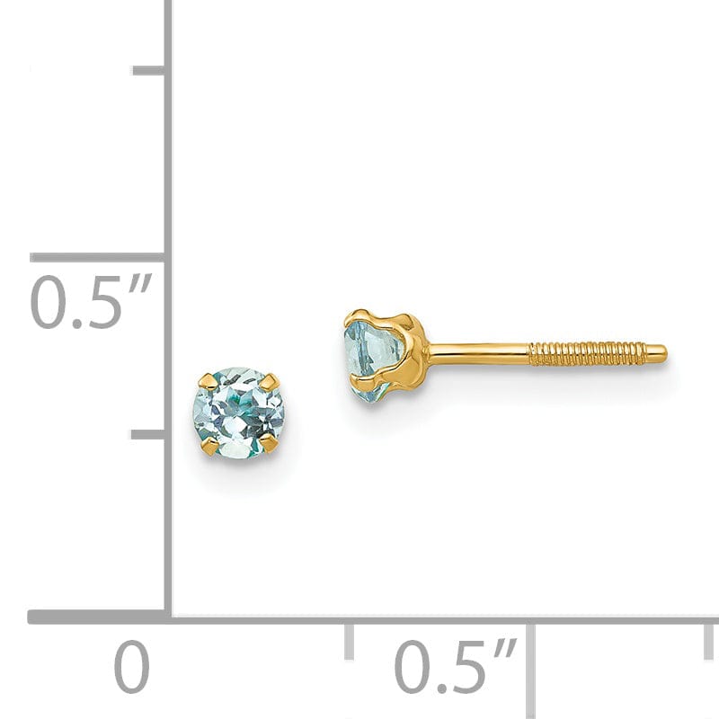 Lovely Rita's Earrings 14k Yellow Gold Madi K Aquamarine Earrings