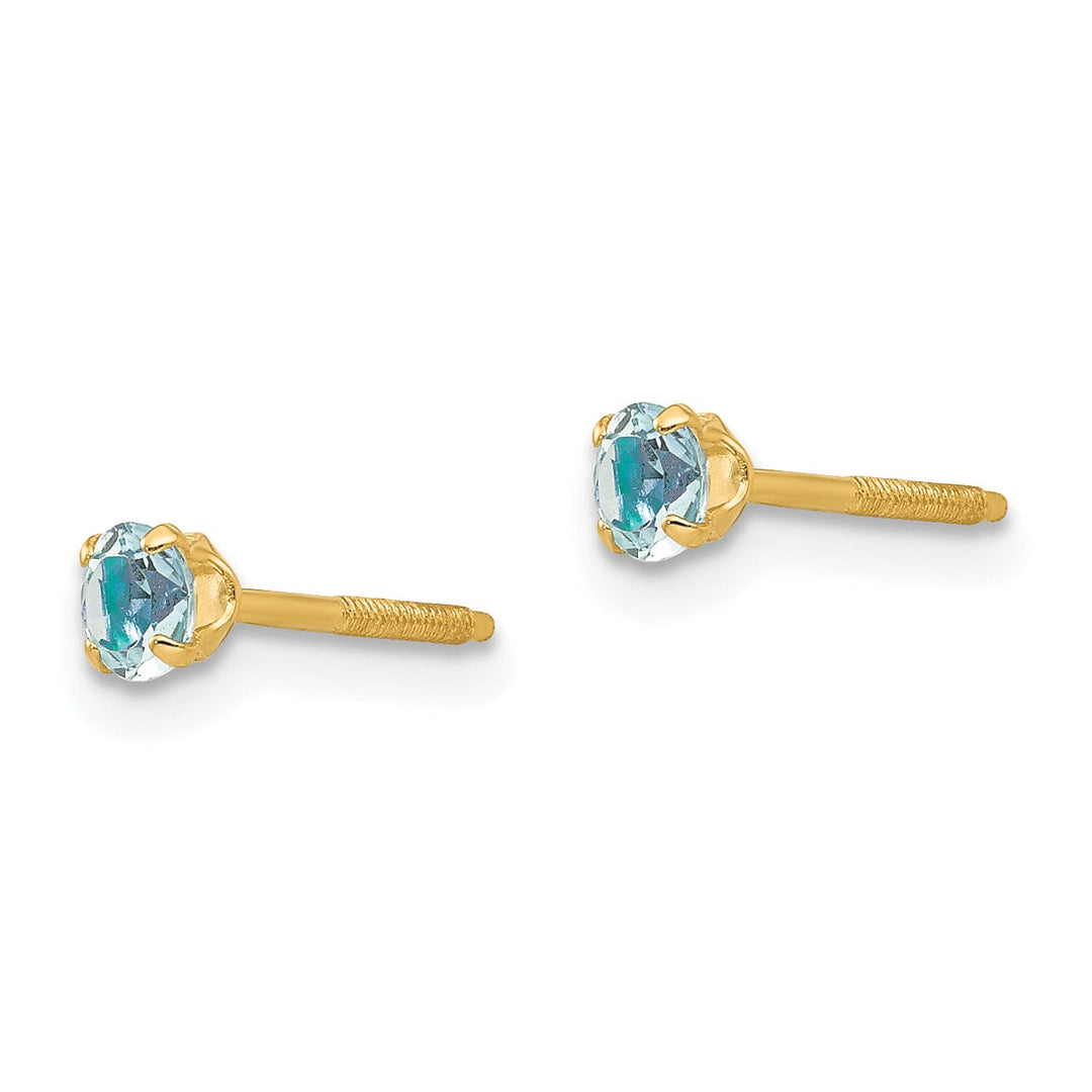 Lovely Rita's Earrings 14k Yellow Gold Madi K Aquamarine Earrings