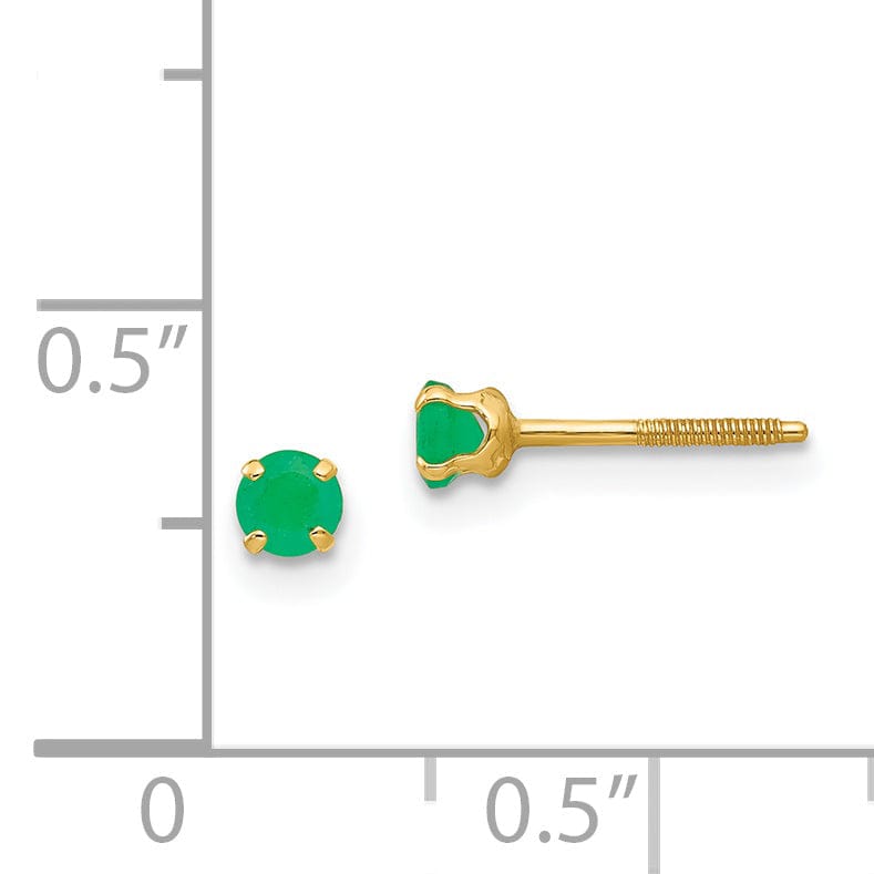 Lovely Rita's Earrings 14k Yellow Gold Madi K Emerald Earrings