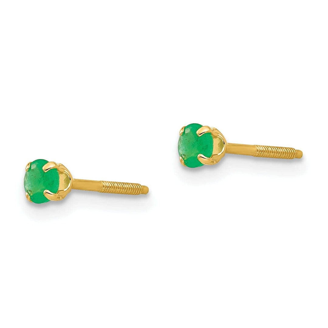 Lovely Rita's Earrings 14k Yellow Gold Madi K Emerald Earrings