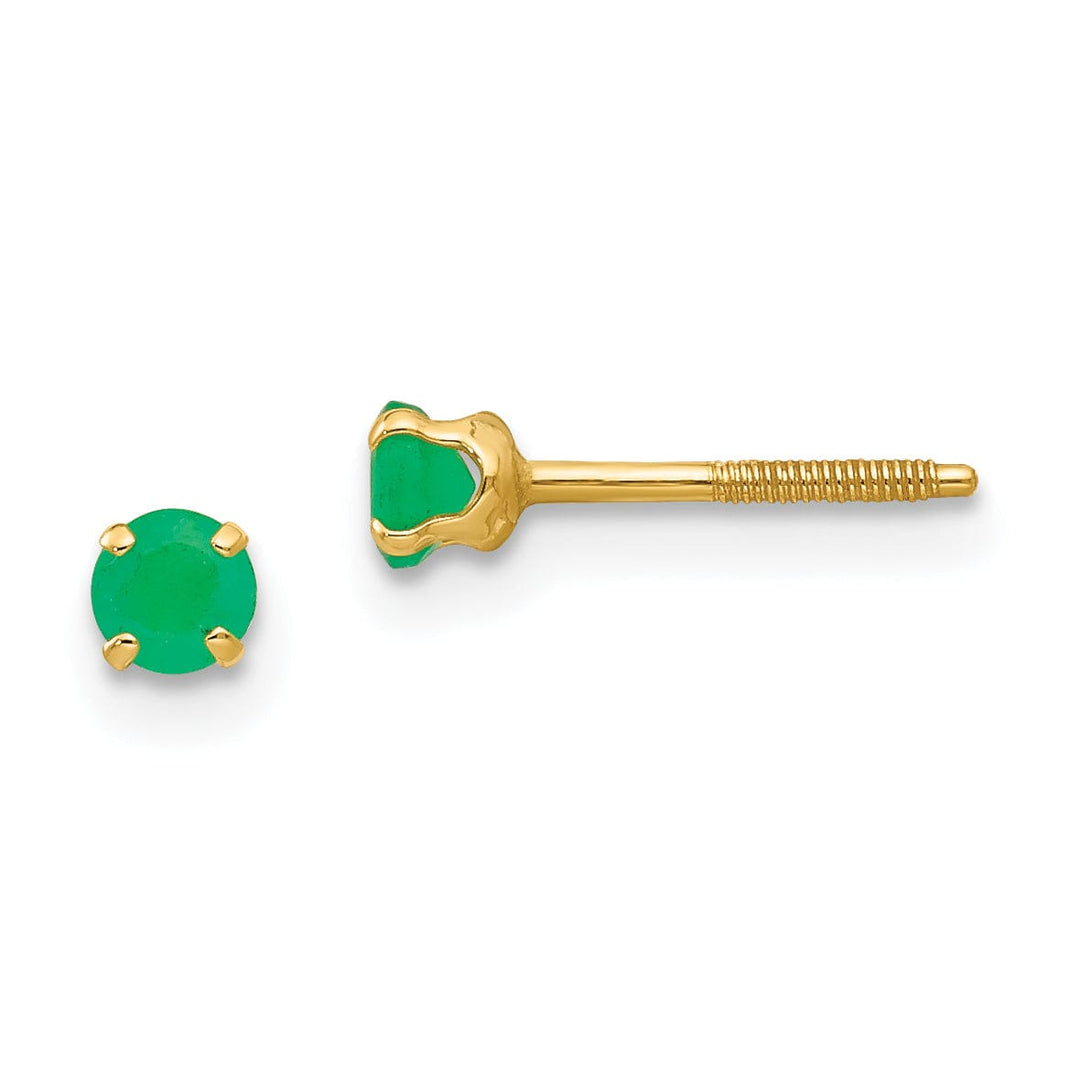 Lovely Rita's Earrings 14k Yellow Gold Madi K Emerald Earrings