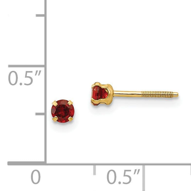 Lovely Rita's Earrings 14k Yellow Gold Madi K Garnet Earrings