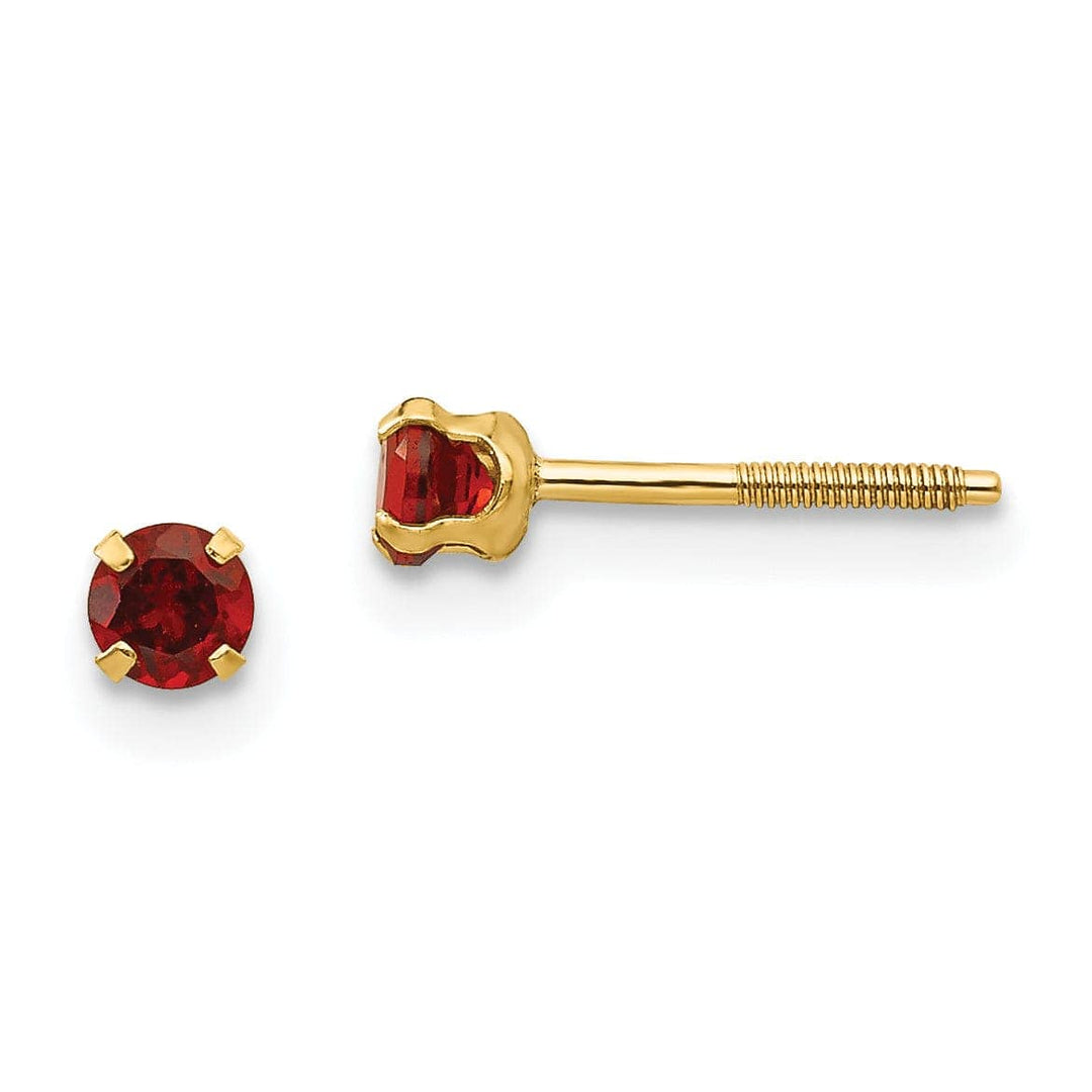 Lovely Rita's Earrings 14k Yellow Gold Madi K Garnet Earrings