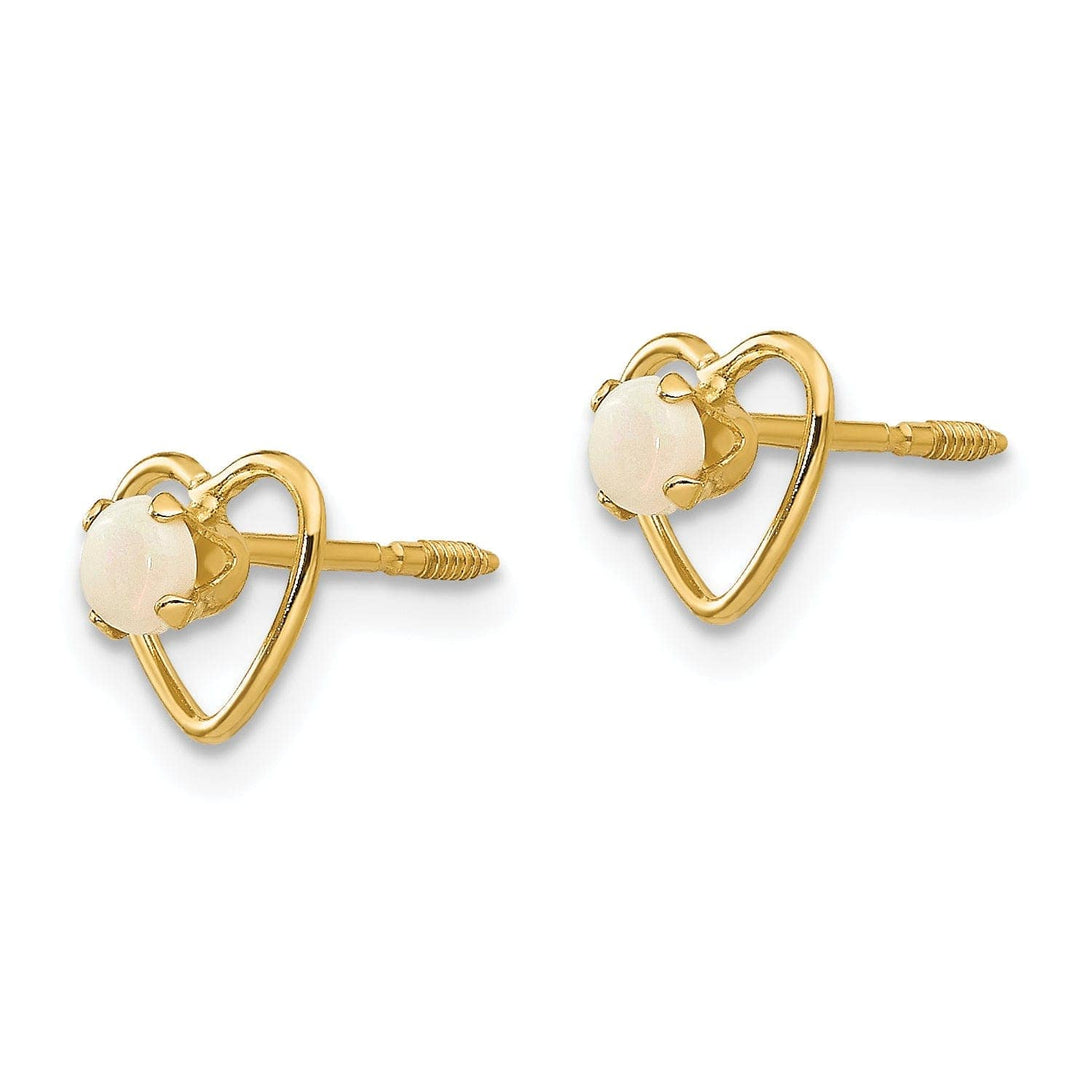 Lovely Rita's Earrings 14k Yellow Gold Madi K Opal Birthstone Earrings