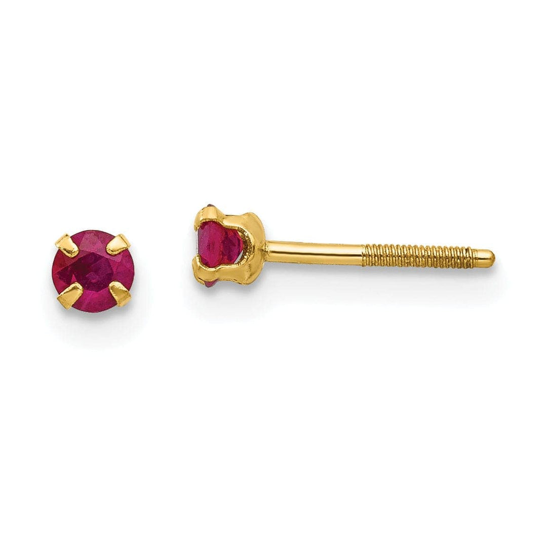 Lovely Rita's Earrings 14k Yellow Gold Madi K Ruby Earrings