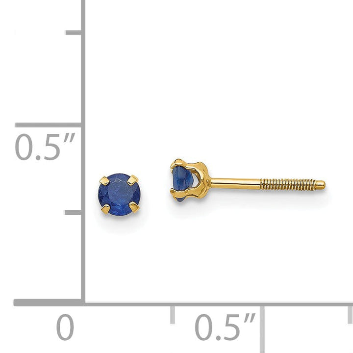 Lovely Rita's Earrings 14k Yellow Gold Madi K Sapphire Birthstone Earring