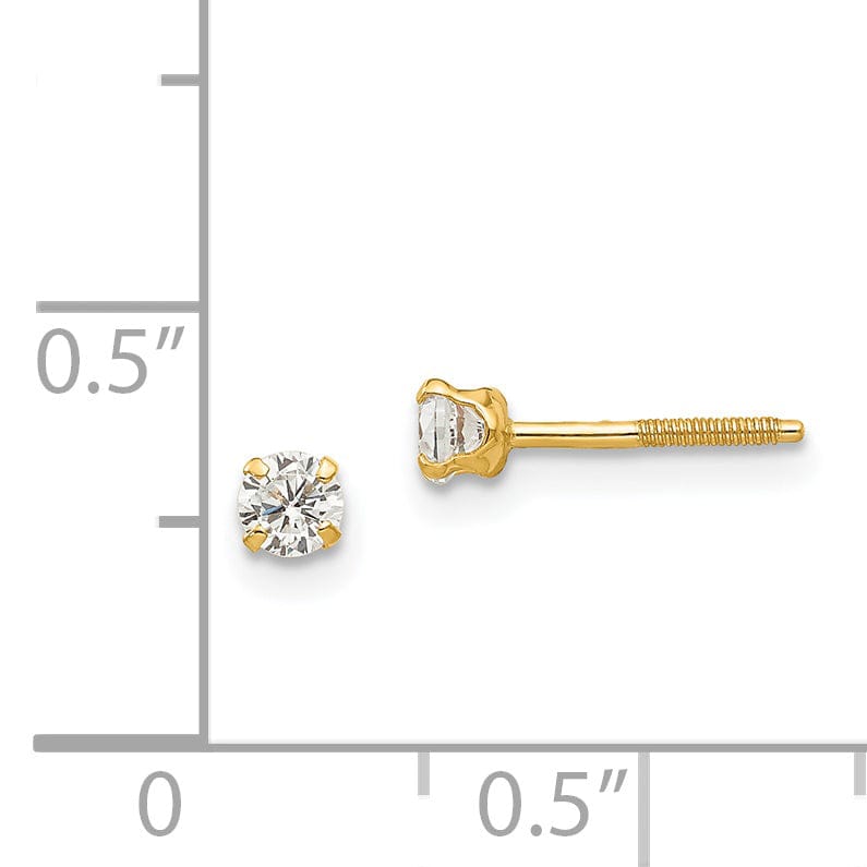 Lovely Rita's Earrings 14k Yellow Gold Madi K white zircon Earrings