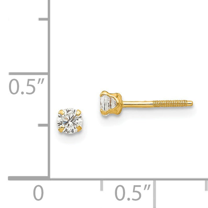 Lovely Rita's Earrings 14k Yellow Gold Madi K white zircon Earrings