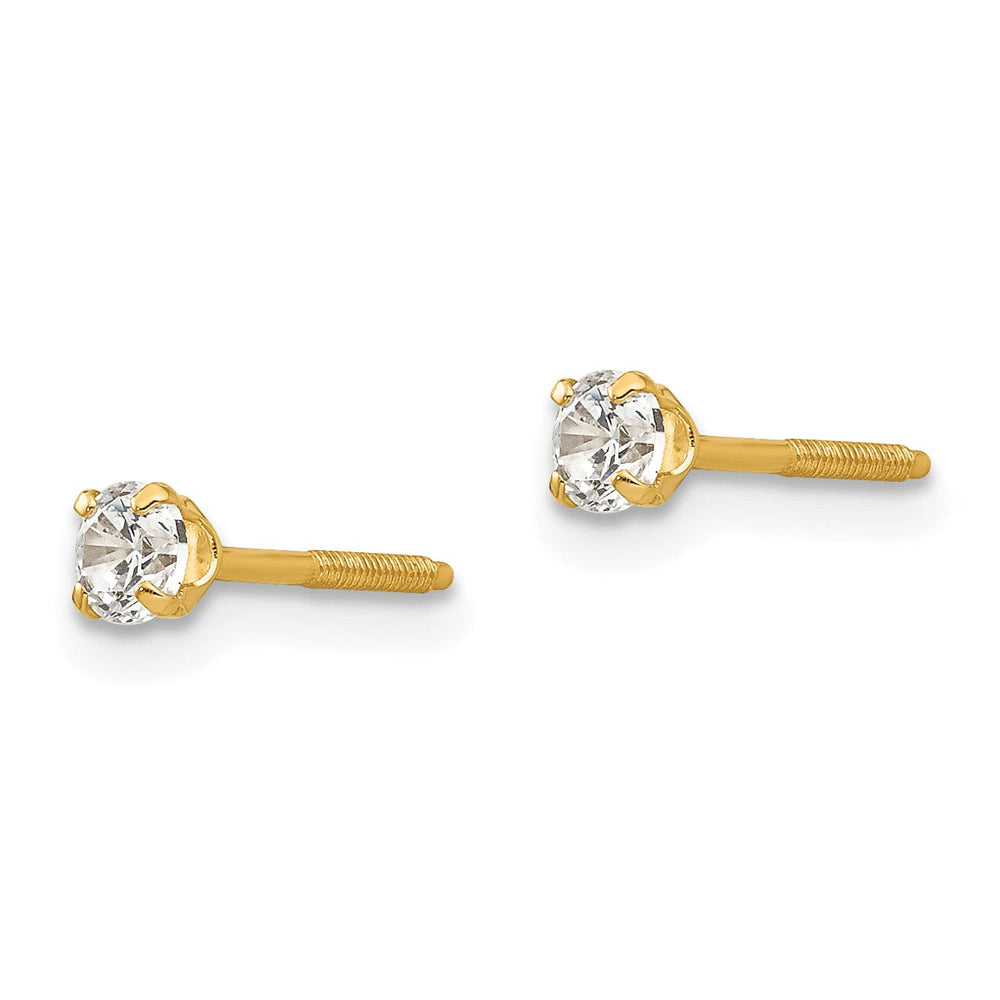 Lovely Rita's Earrings 14k Yellow Gold Madi K white zircon Earrings