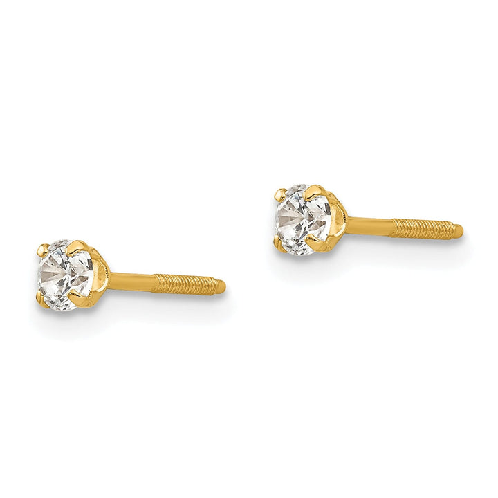 Lovely Rita's Earrings 14k Yellow Gold Madi K white zircon Earrings
