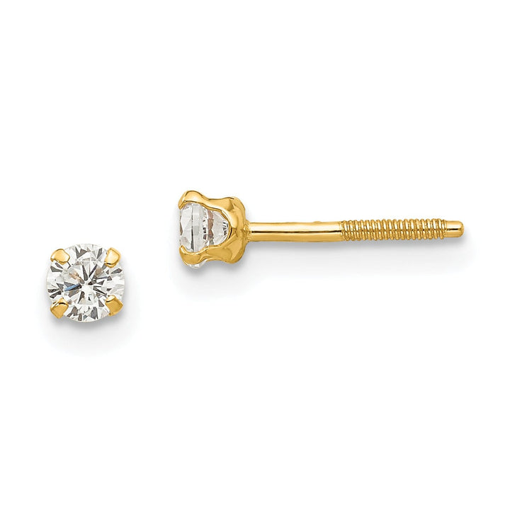Lovely Rita's Earrings 14k Yellow Gold Madi K white zircon Earrings