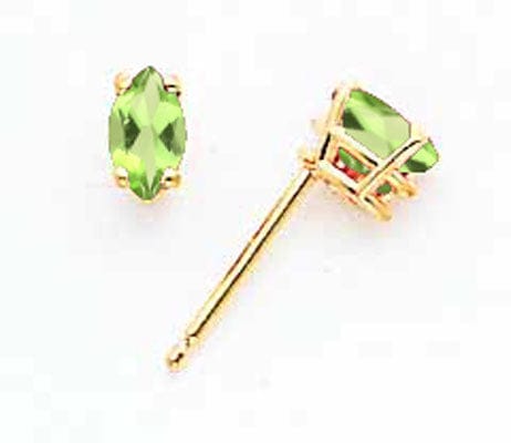 Lovely Rita's Earrings 14k Yellow Gold Marquise Peridot Earring