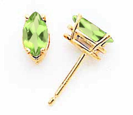 Lovely Rita's Earrings 14k Yellow Gold Marquise Peridot Earring