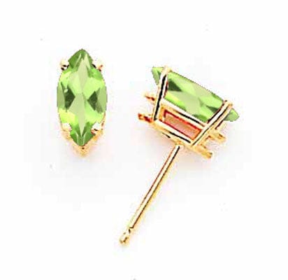 Lovely Rita's Earrings 14k Yellow Gold Marquise Peridot Earring