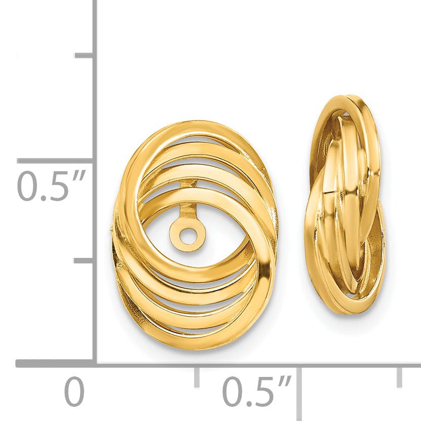 Lovely Rita's Earrings 14k Yellow Gold Medium Love Knot Earring Jackets