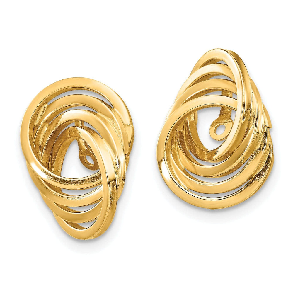 Lovely Rita's Earrings 14k Yellow Gold Medium Love Knot Earring Jackets