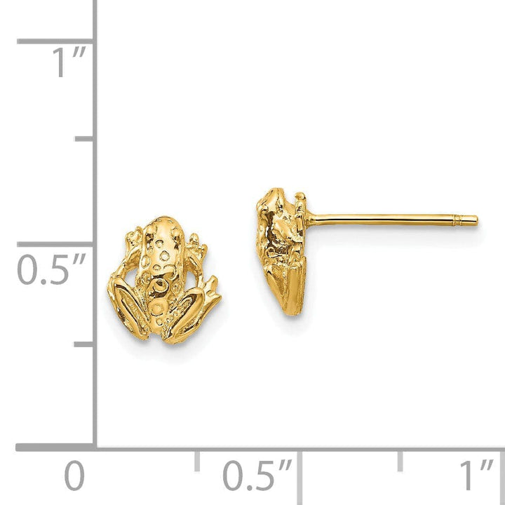 Lovely Rita's Earrings 14k Yellow Gold Mini Frog Post Earrings