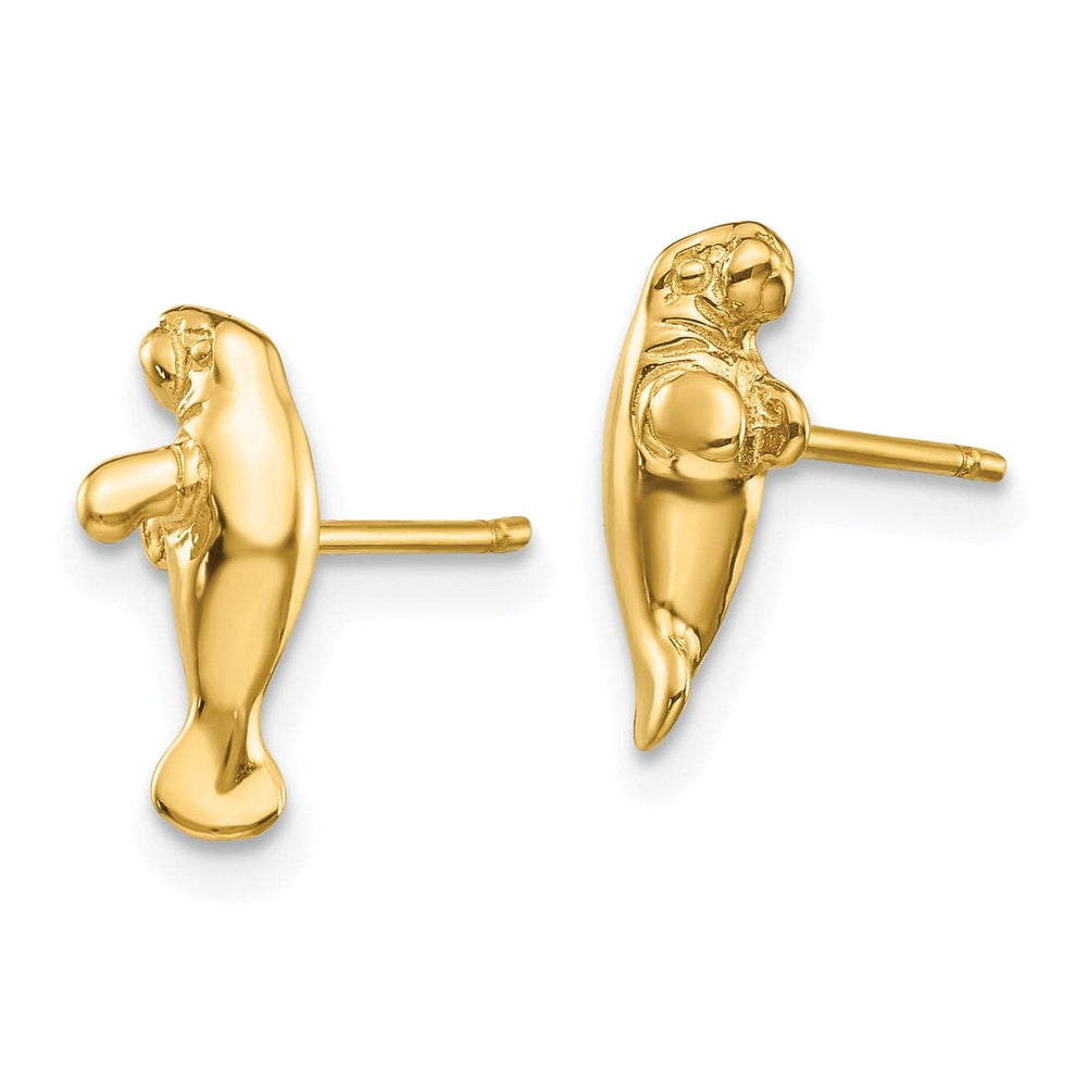 Lovely Rita's Earrings 14k Yellow Gold Mini Manatee Post Earrings