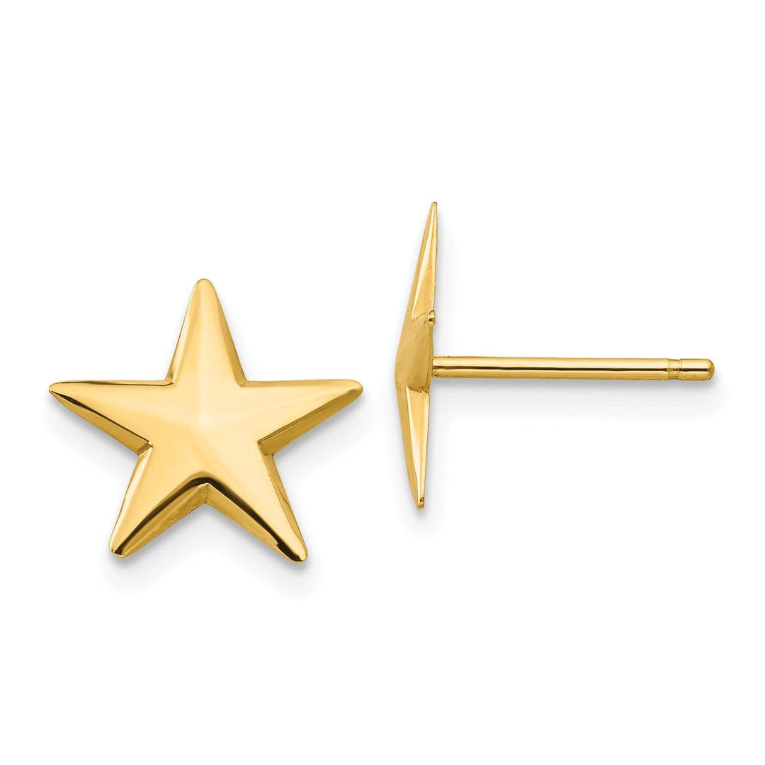 Lovely Rita's Earrings 14k Yellow Gold Nautical Star Post Earrings