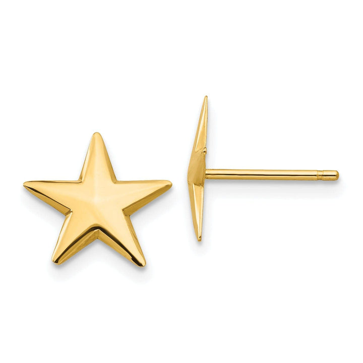 Lovely Rita's Earrings 14k Yellow Gold Nautical Star Post Earrings
