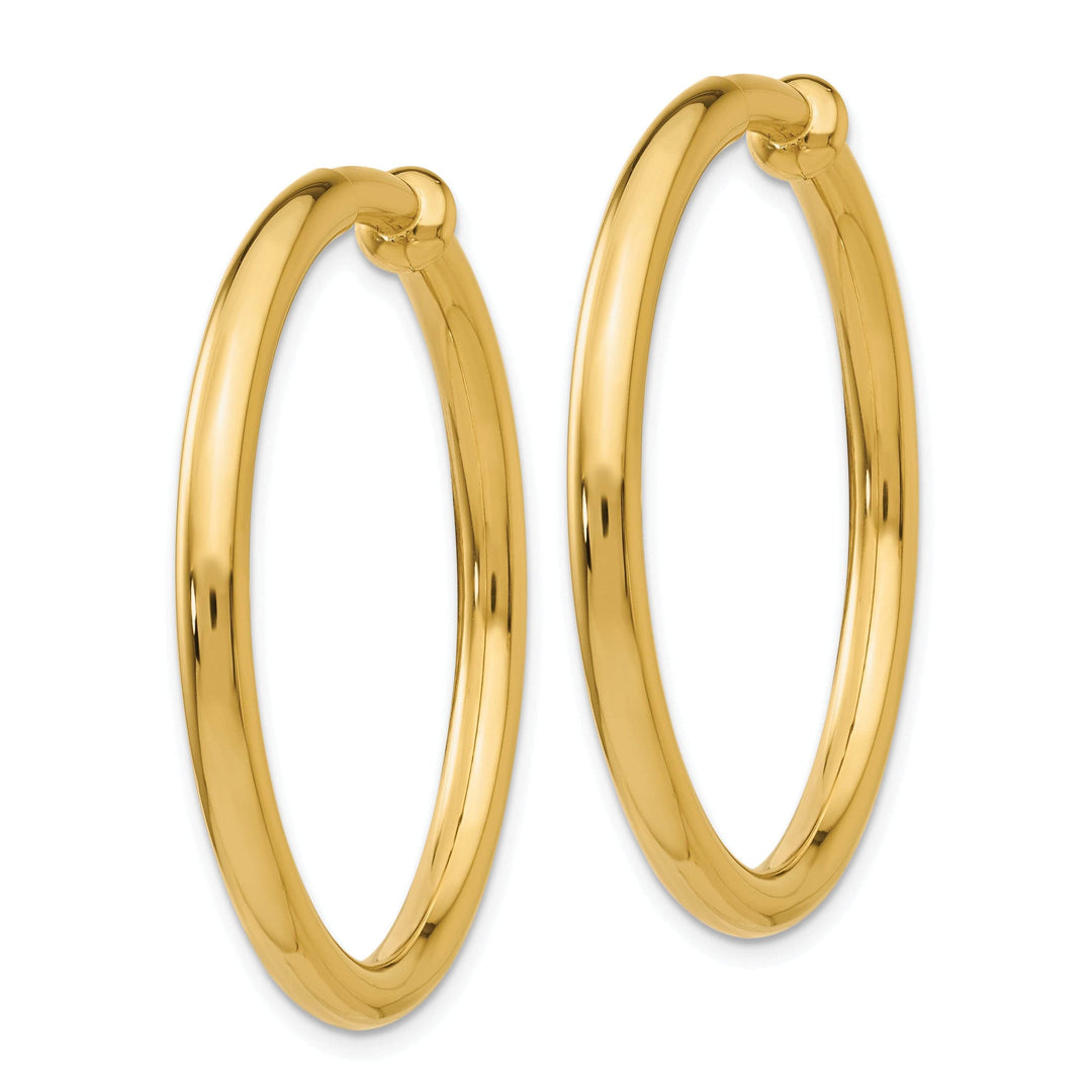 Lovely Rita's Earrings 14k Yellow Gold Non-Pierced Hoop Earrings
