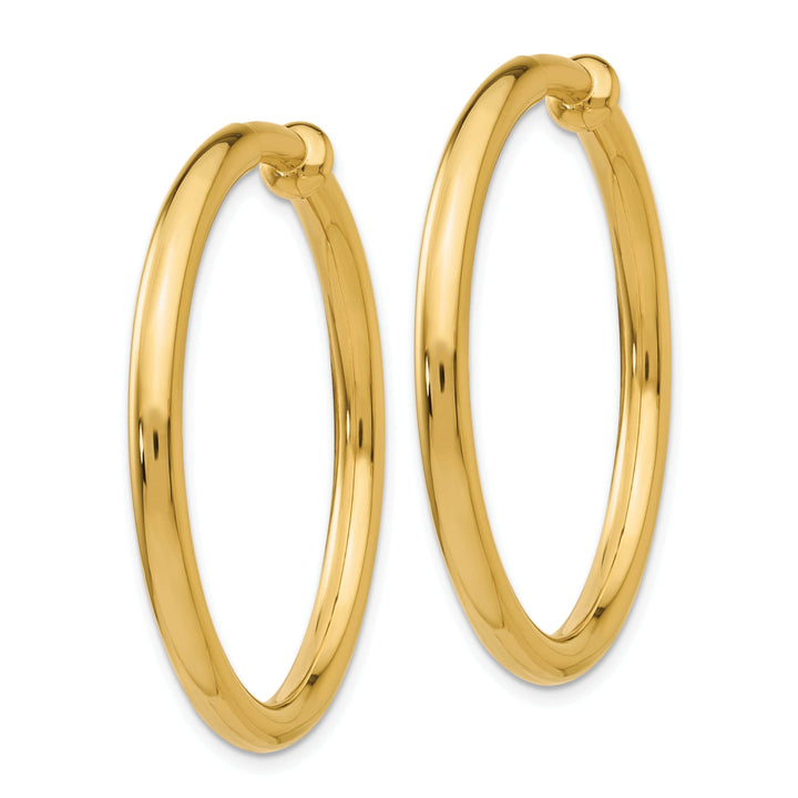 Lovely Rita's Earrings 14k Yellow Gold Non-Pierced Hoop Earrings