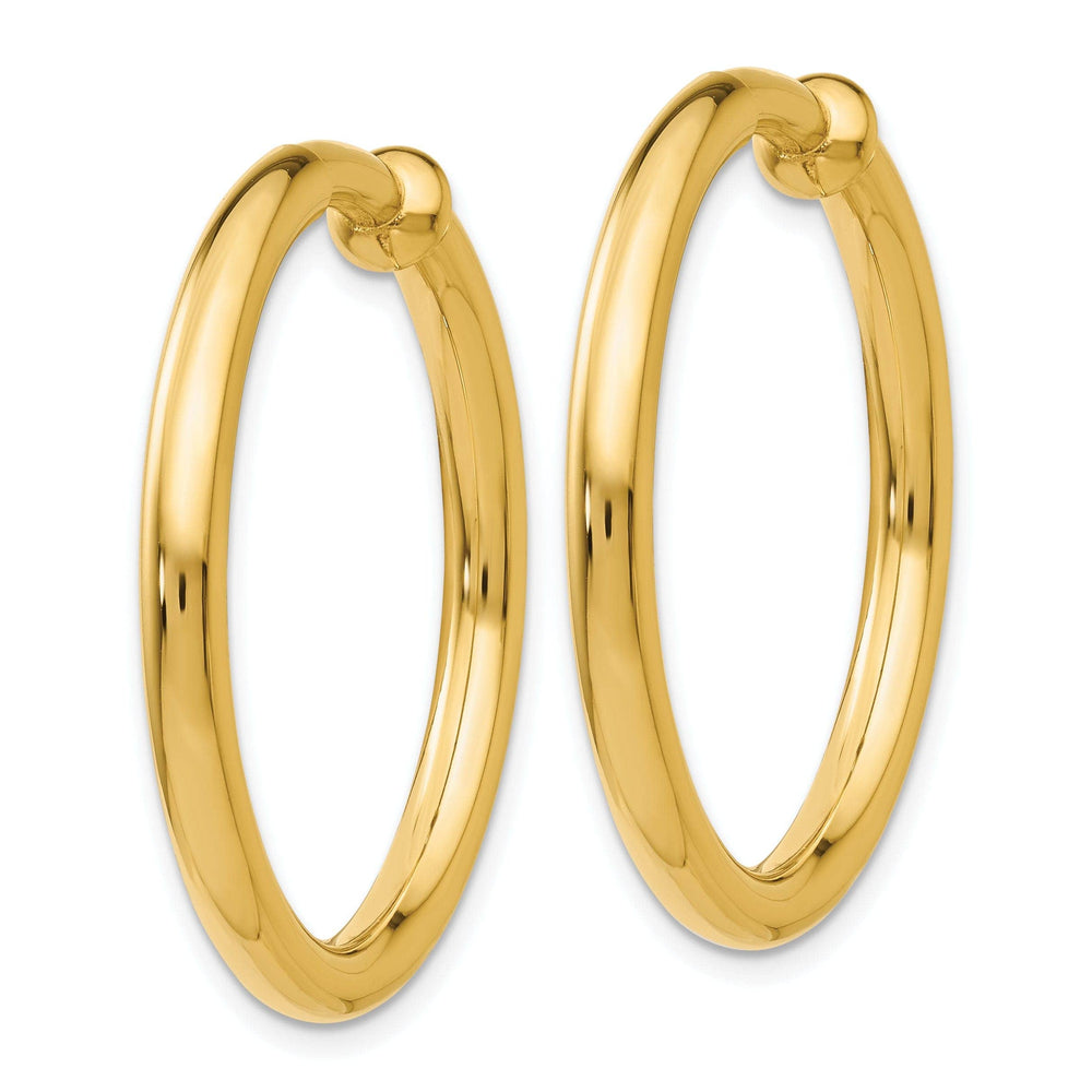 Lovely Rita's Earrings 14k Yellow Gold Non-Pierced Hoop Earrings