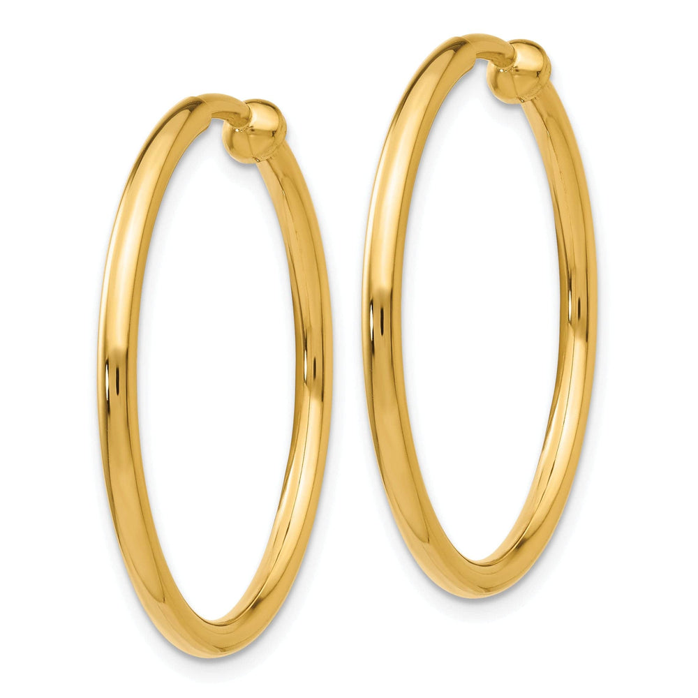 Lovely Rita's Earrings 14k Yellow Gold Non-Pierced Hoop Earrings