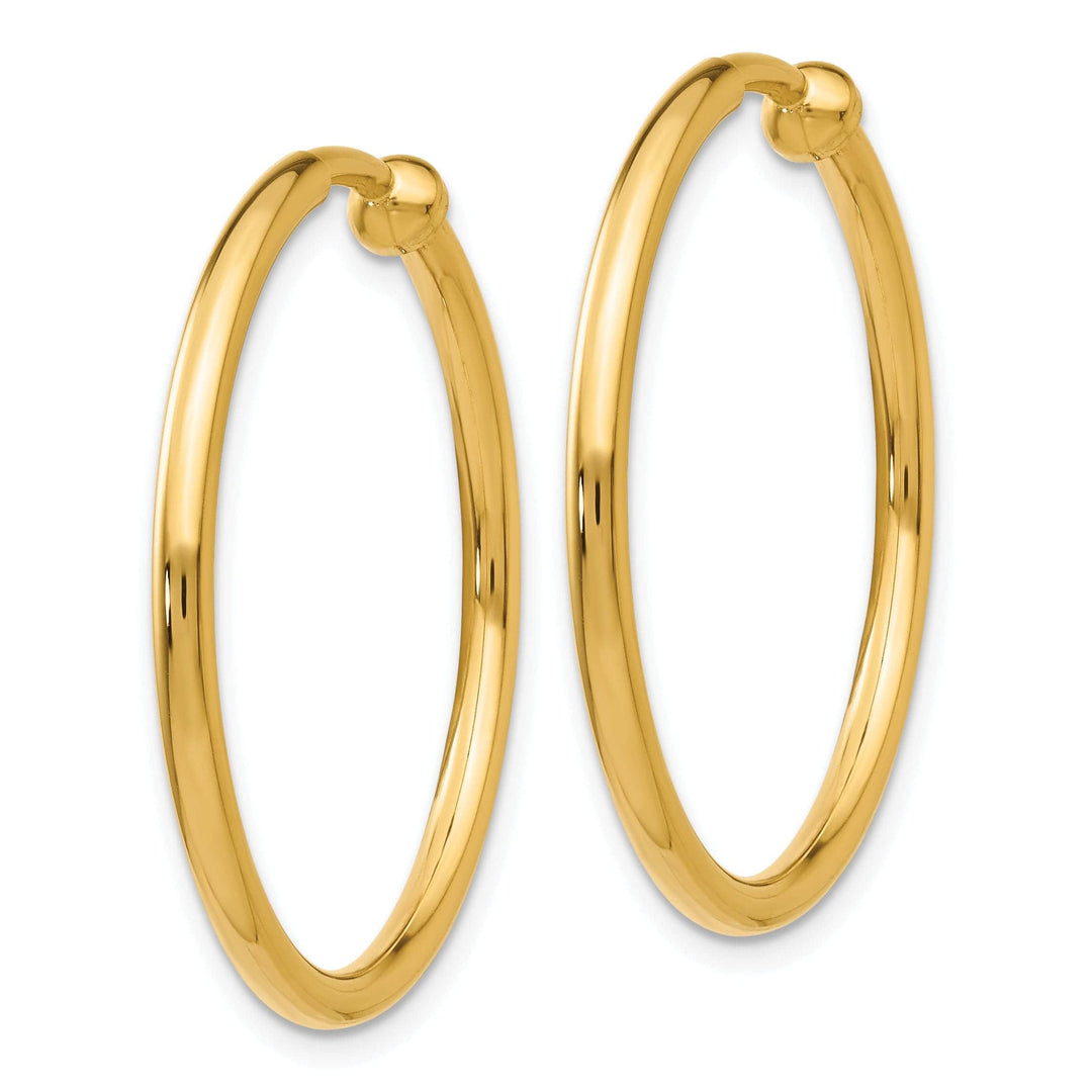 Lovely Rita's Earrings 14k Yellow Gold Non-Pierced Hoop Earrings