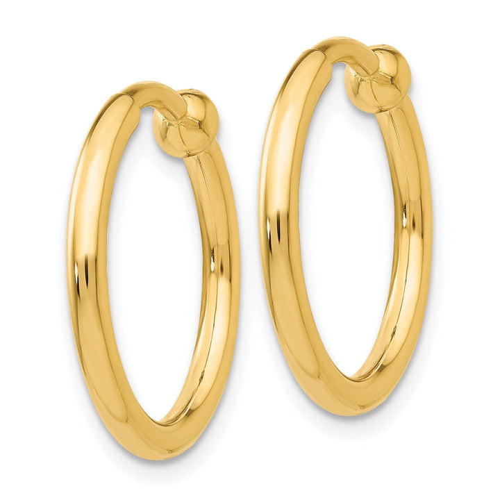 Lovely Rita's Earrings 14k Yellow Gold Non-Pierced Hoop Earrings