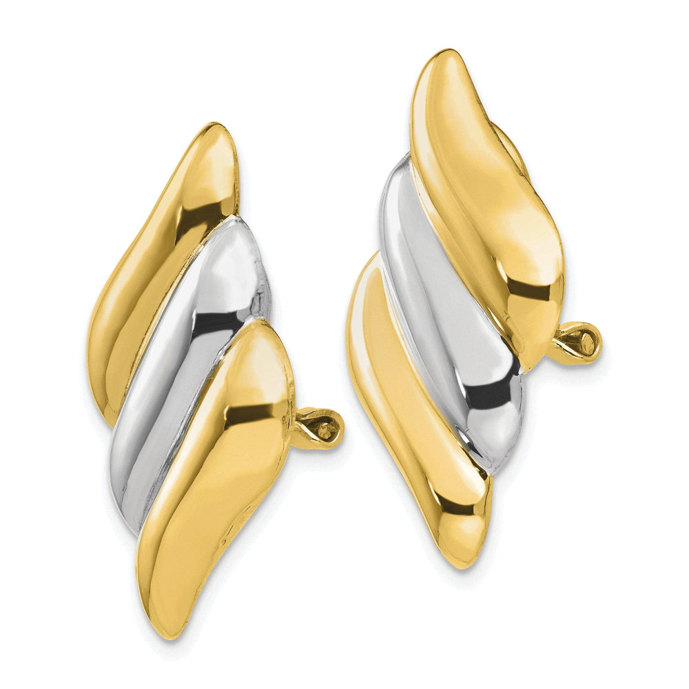 Lovely Rita's Earrings 14k Yellow Gold Non-Pierced Omega Back Earrings