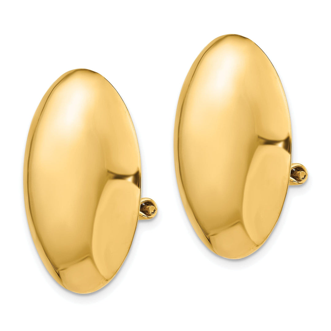 Lovely Rita's Earrings 14k Yellow Gold Omega Clip Polished Earrings