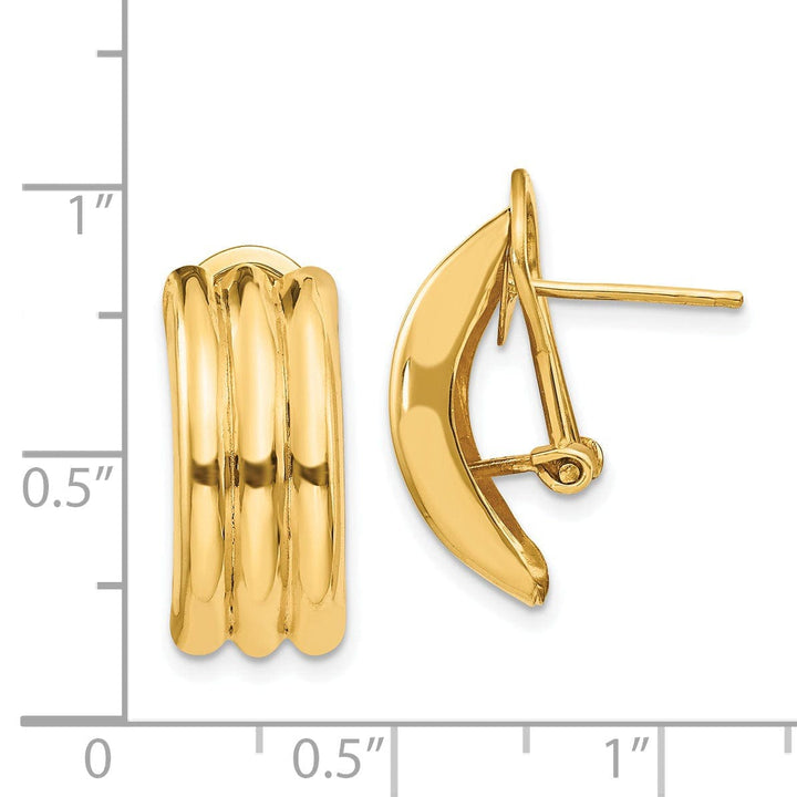 Lovely Rita's Earrings 14k Yellow Gold Omega Post Earrings