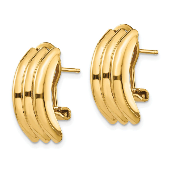 Lovely Rita's Earrings 14k Yellow Gold Omega Post Earrings