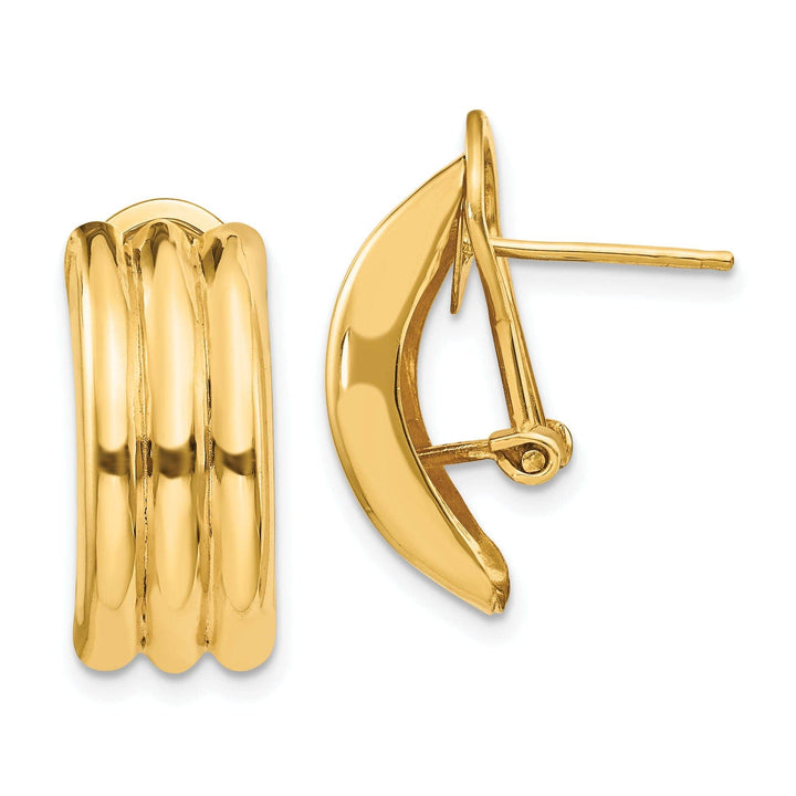 Lovely Rita's Earrings 14k Yellow Gold Omega Post Earrings