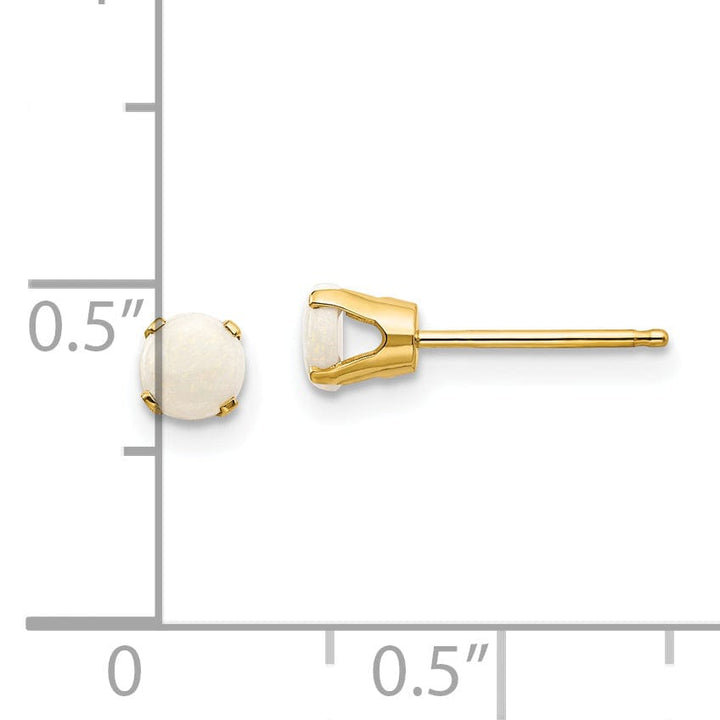 Lovely Rita's Earrings 14k Yellow Gold Opal Birthstone Earrings