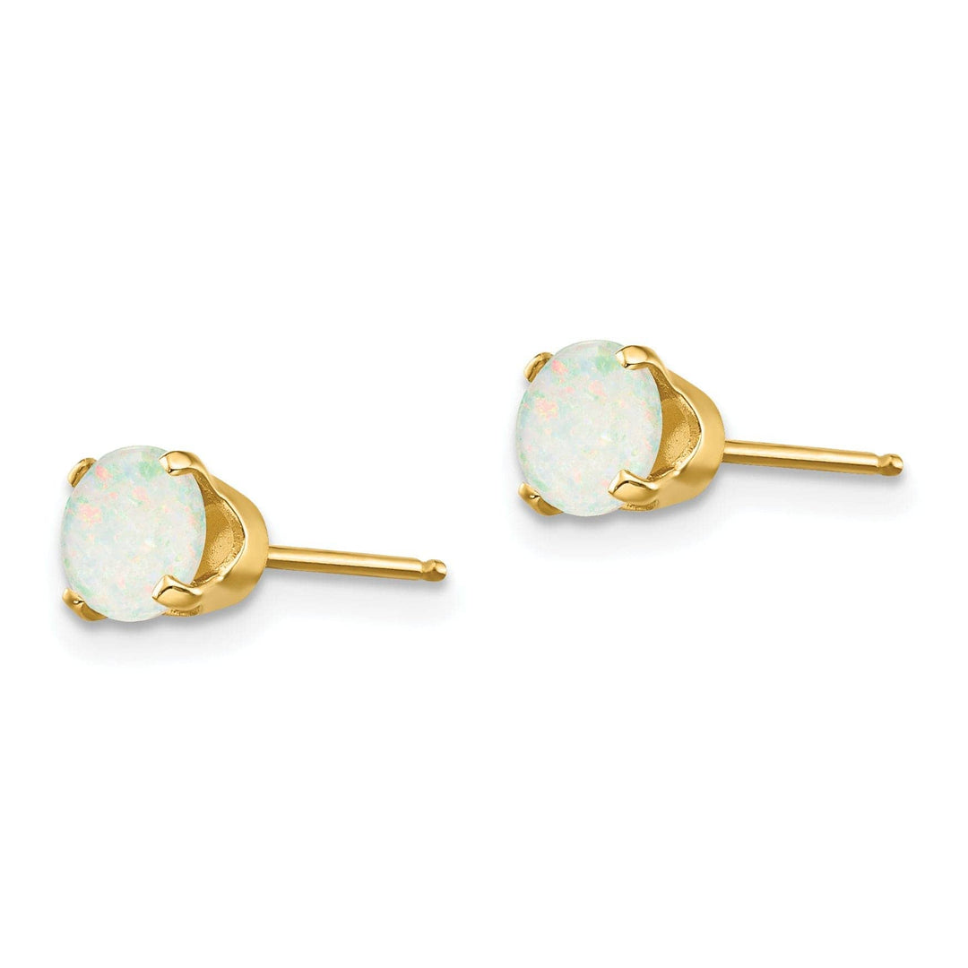 Lovely Rita's Earrings 14k Yellow Gold Opal Birthstone Earrings