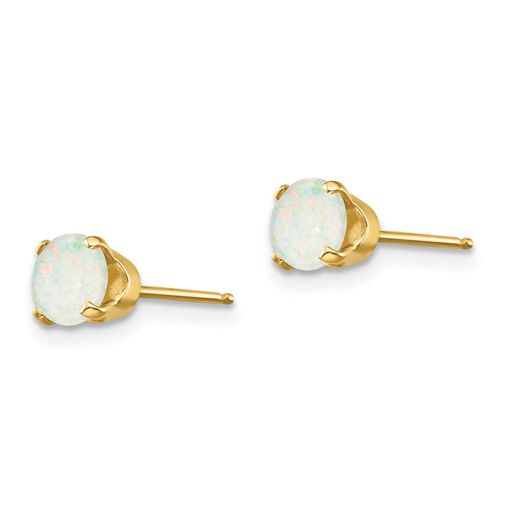 Lovely Rita's Earrings 14k Yellow Gold Opal Birthstone Earrings