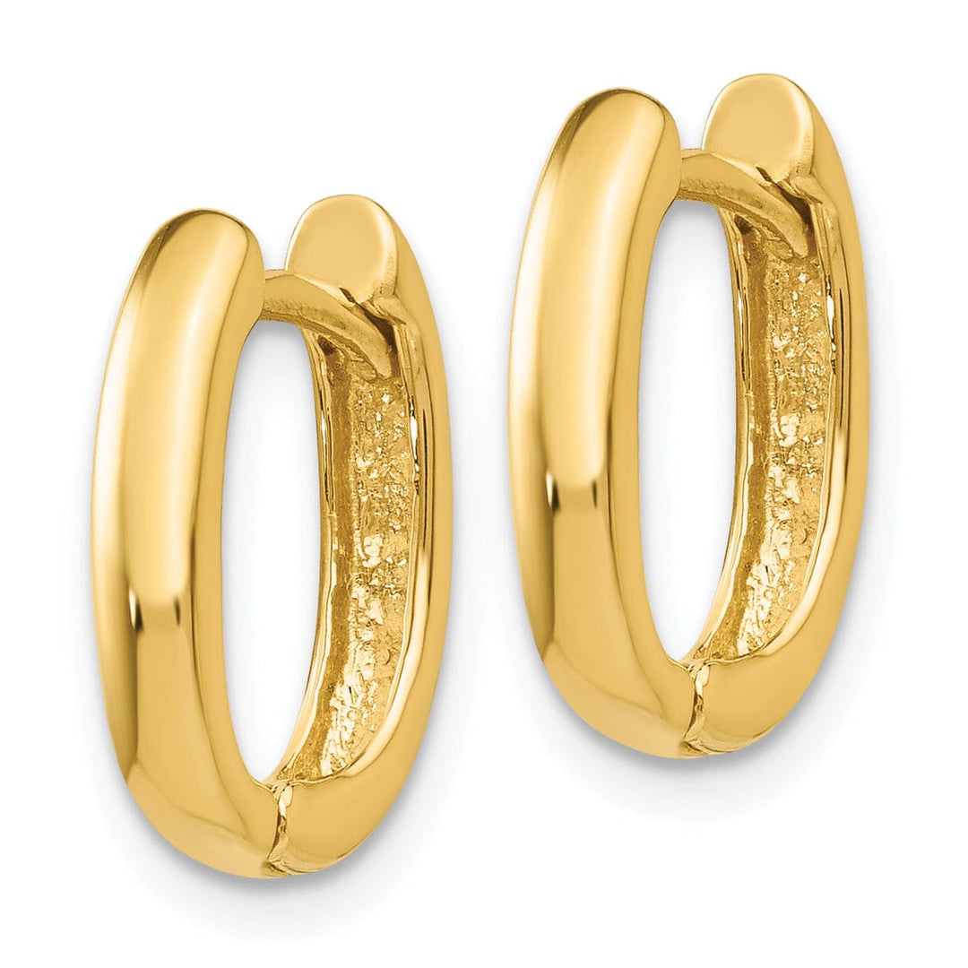 Lovely Rita's Earrings 14k Yellow Gold Oval Hinged Hoop Earrings