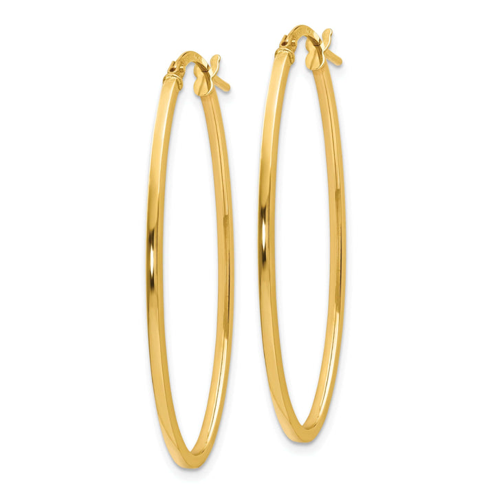 Lovely Rita's Earrings 14k Yellow Gold Oval Hoop Earrings