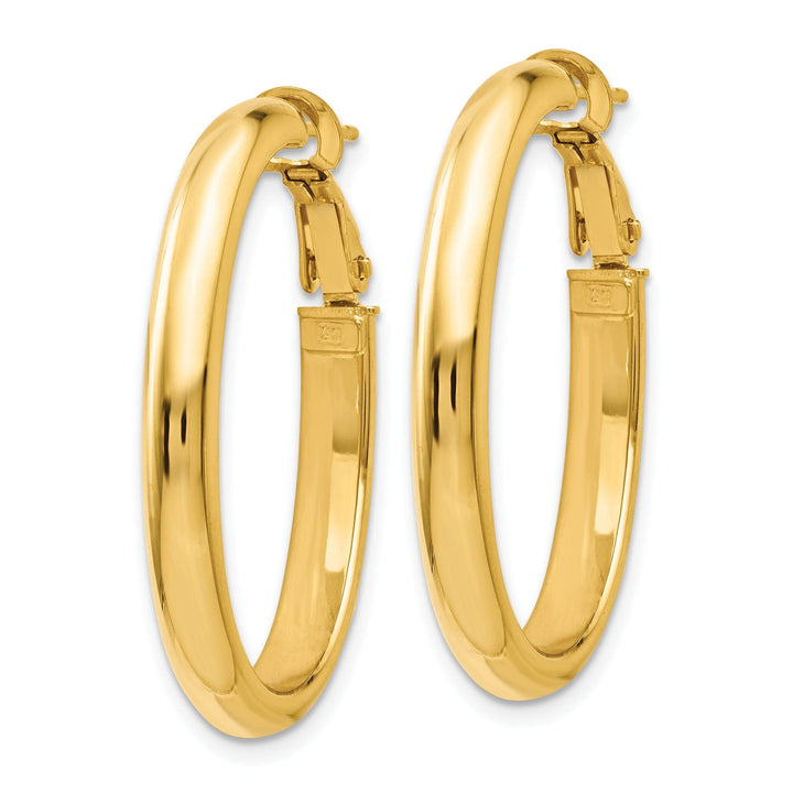 Lovely Rita's Earrings 14k Yellow Gold Oval Hoop Earrings