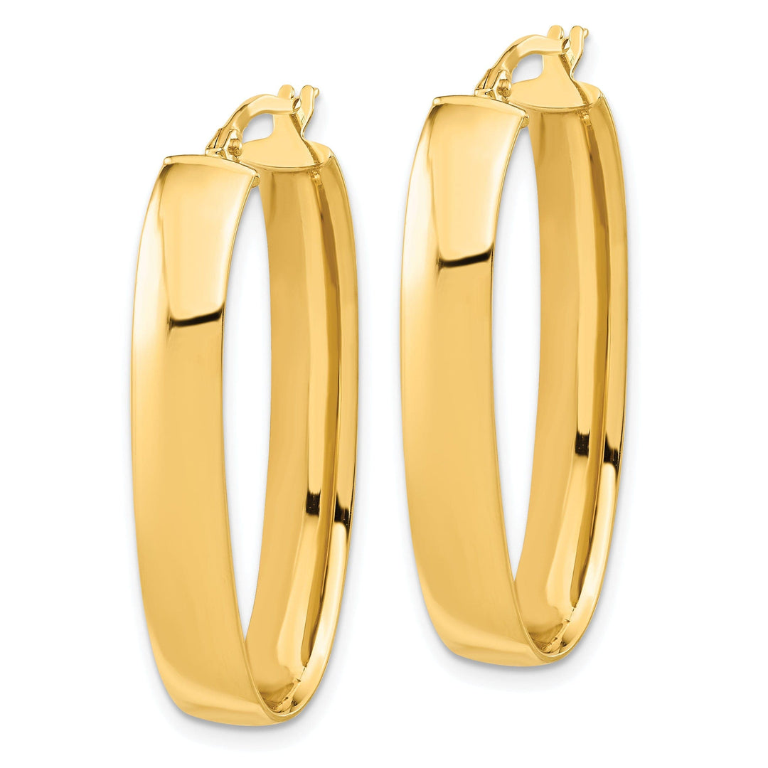 Lovely Rita's Earrings 14k Yellow Gold Oval Hoop Earrings