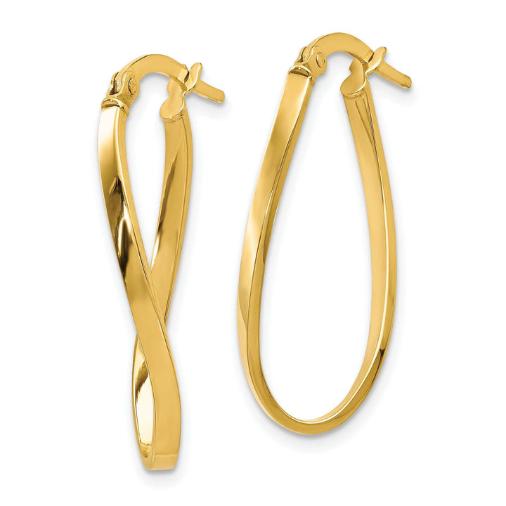 Lovely Rita's Earrings 14k Yellow Gold Oval Hoop Earrings