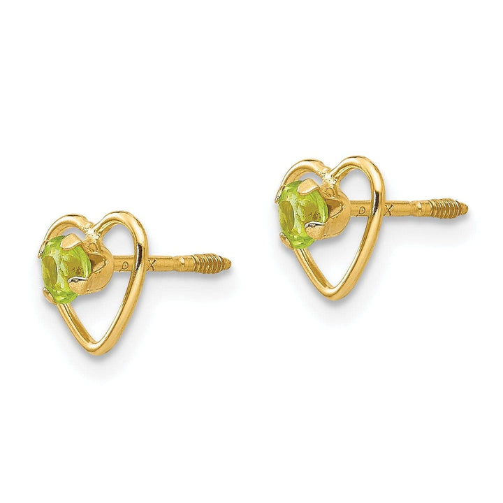 Lovely Rita's Earrings 14k Yellow Gold Peridot Birthstone Earrings