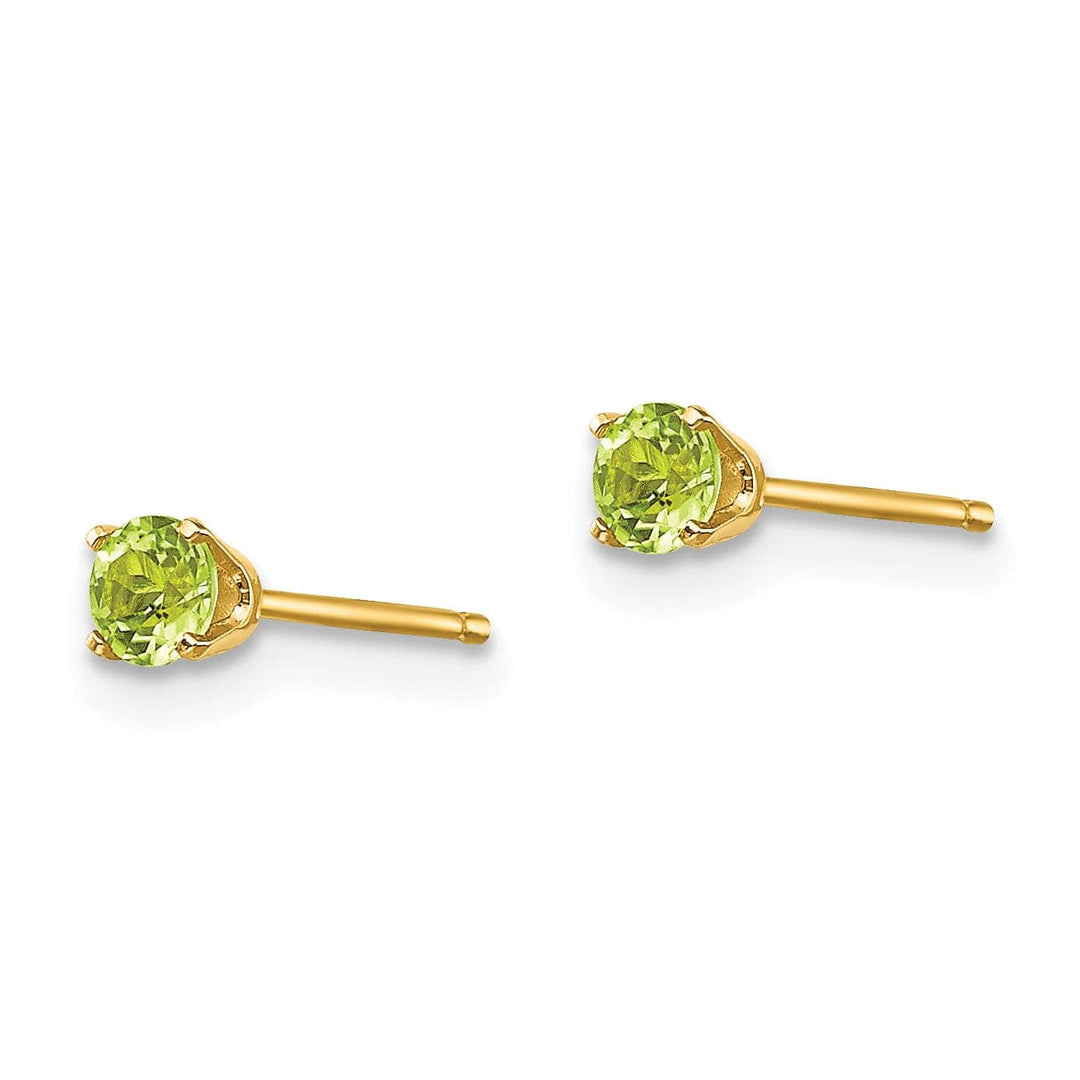 Lovely Rita's Earrings 14k Yellow Gold Peridot Birthstone Earrings