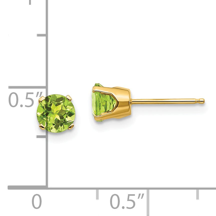 Lovely Rita's Earrings 14k Yellow Gold Peridot Birthstone Earrings