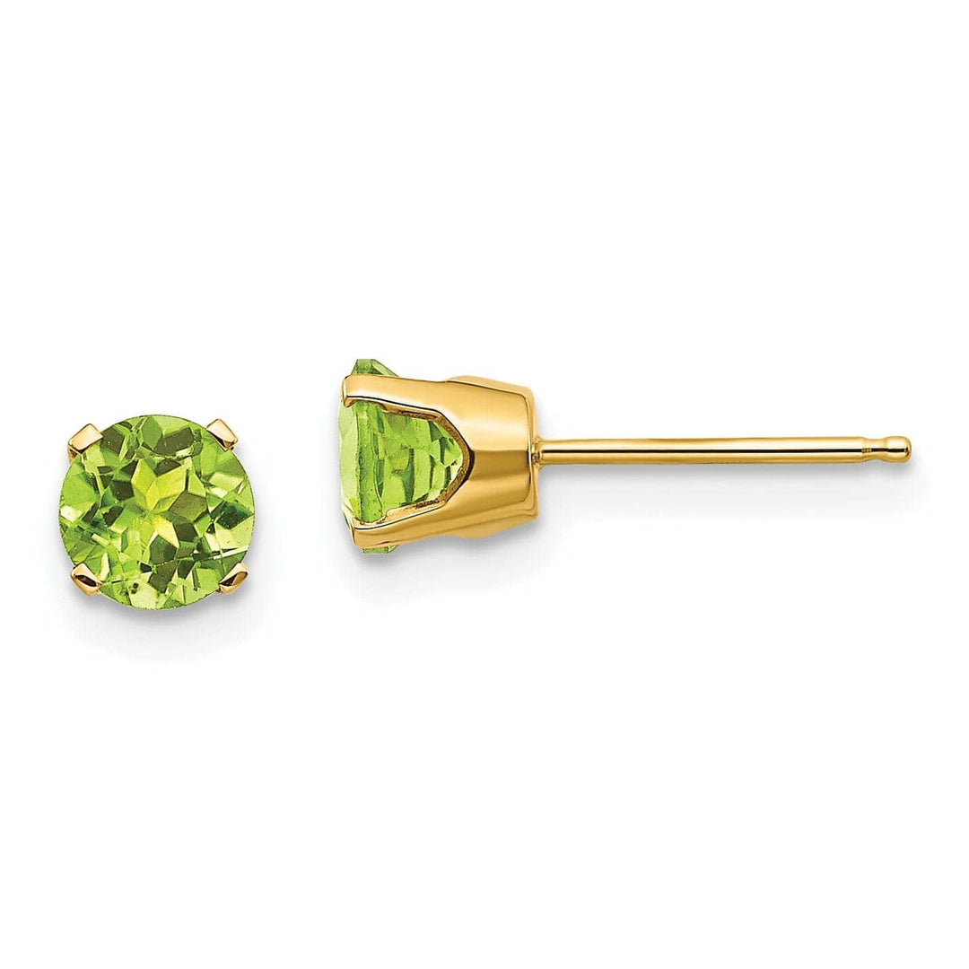 Lovely Rita's Earrings 14k Yellow Gold Peridot Birthstone Earrings
