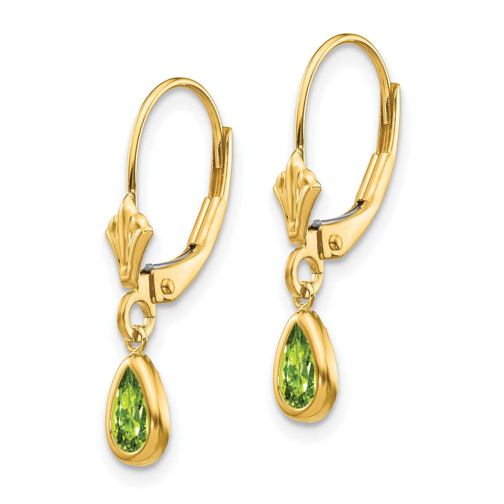 Lovely Rita's Earrings 14k Yellow Gold Peridot Birthstone Earrings